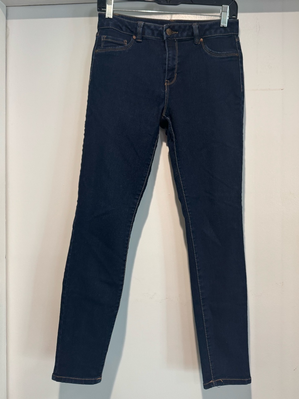 d.jeans Women's Dark Wash Blue Denim Mid-Rise Skinny Jeans Stretchy size 6